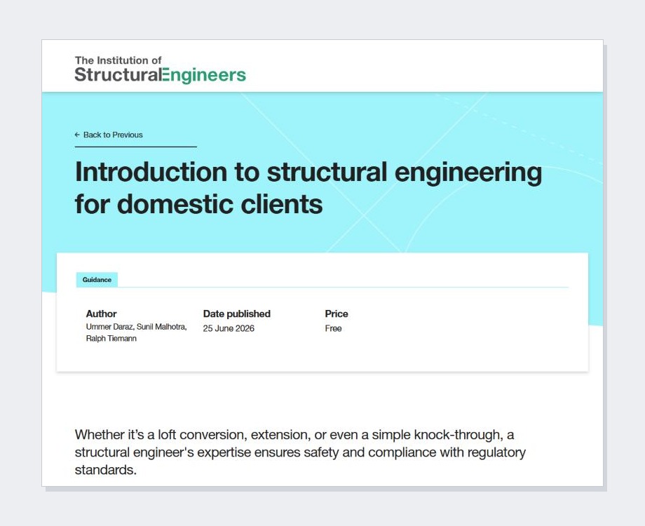 New IStructE guide for homeowners planning building work